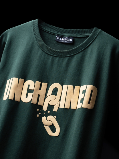 UNCHAINED Green Oversized T-Shirt