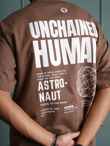 UNCHAINED Brown Oversized T-Shirt