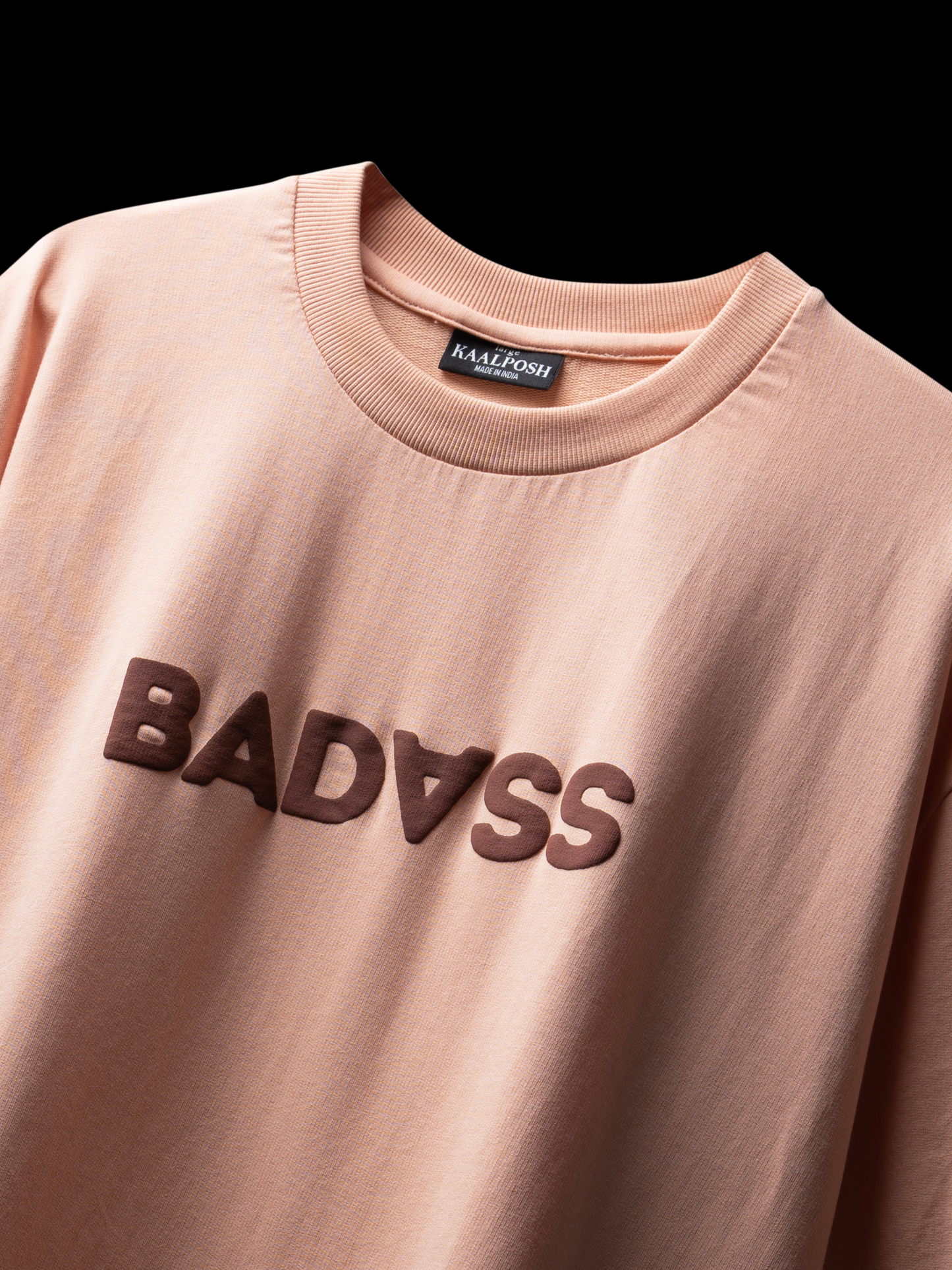 BADASS Peach Orange Oversized T-shirt