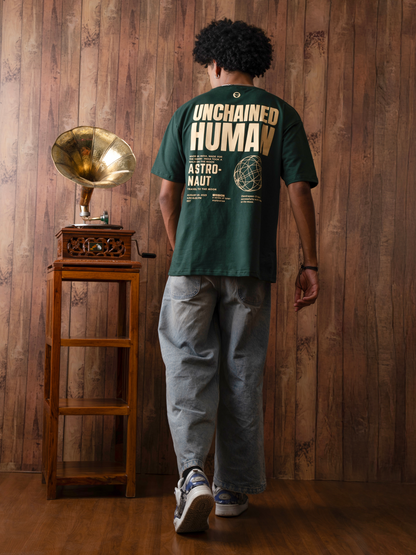 UNCHAINED Green Oversized T-Shirt