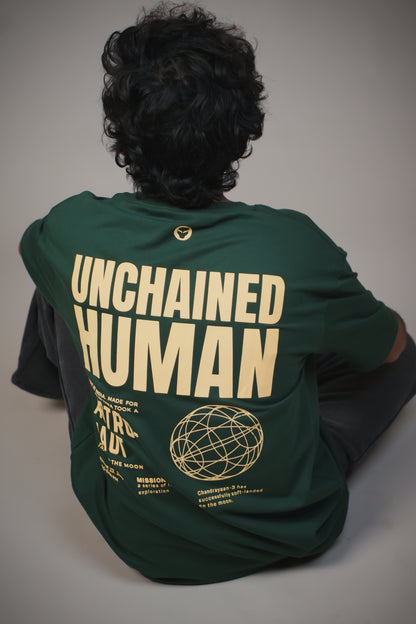 UNCHAINED Green Oversized T-Shirt