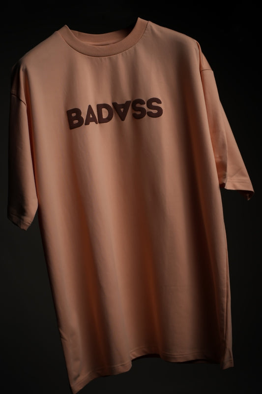 BADASS Peach Orange Oversized T-shirt